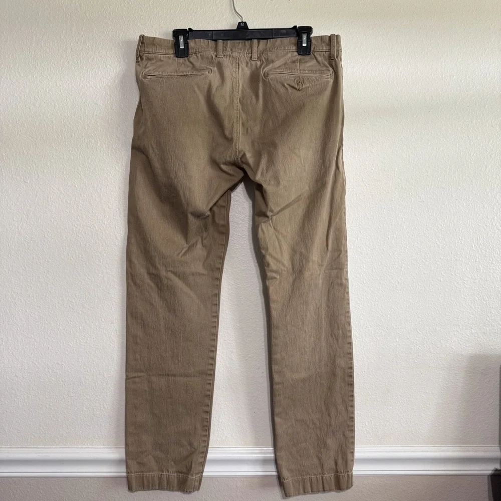 J.Crew 484 Slim-Fit Chino Pants Mens 33X32 Tan Brown‎ Stretch Classic Straight